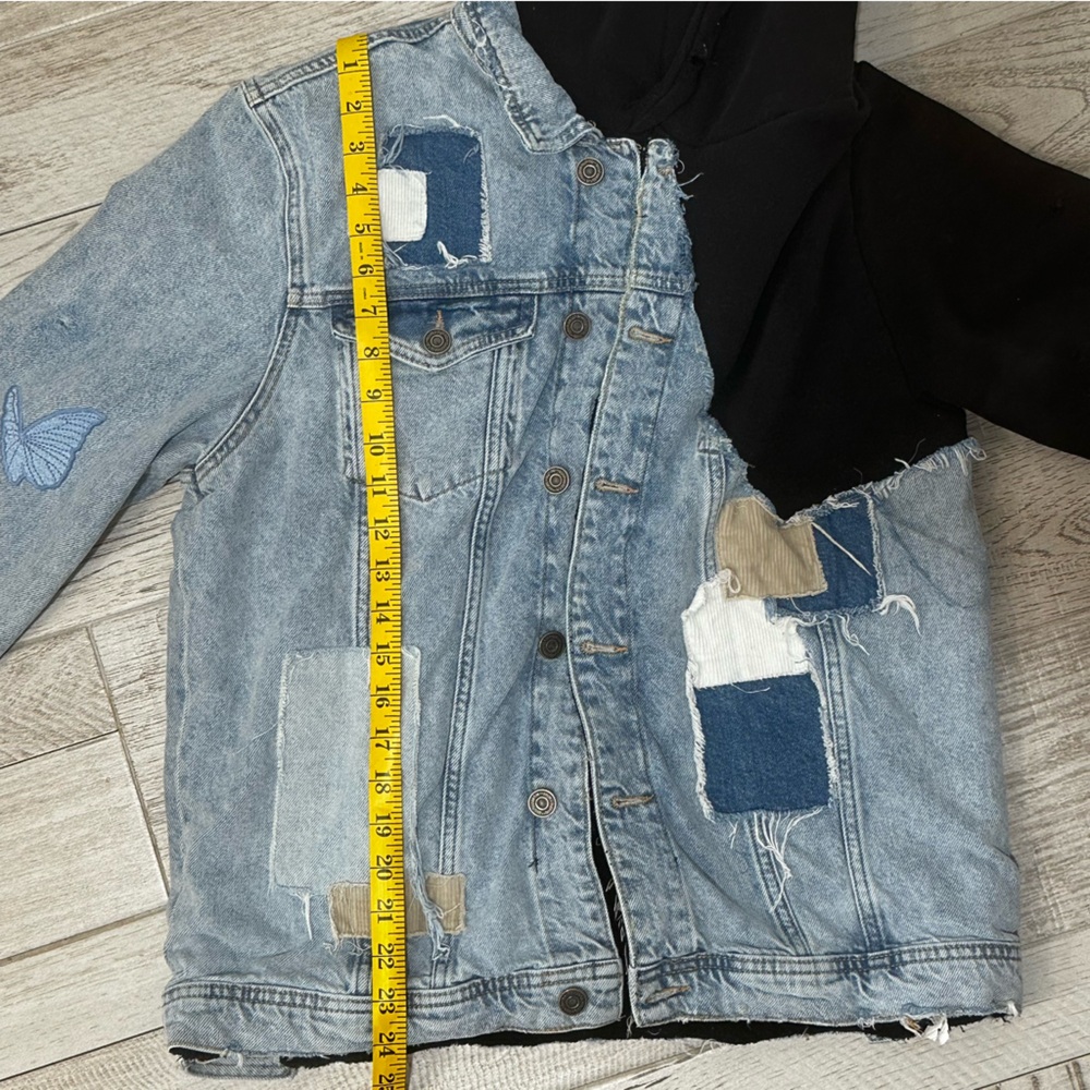 Denim Patchwork Jacket M - image 3